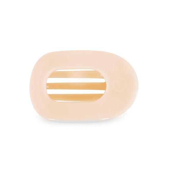 Teleties Almond Beige Flat Round Clip - Large 4.5inches Large-4.5inches