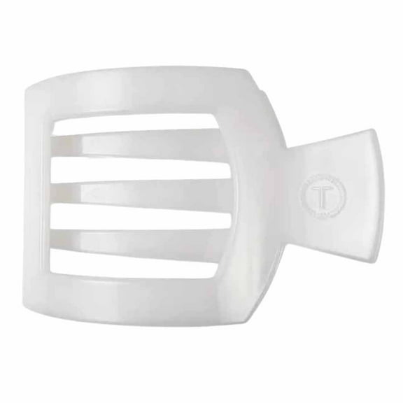 Teleties Coconut White Flat Square Clip - Large-4.1inches Large-4.1inches