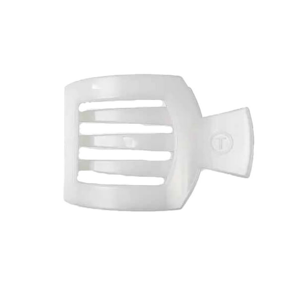 Teleties Coconut White Flat Square Clip - Small-3inches Small-3inches