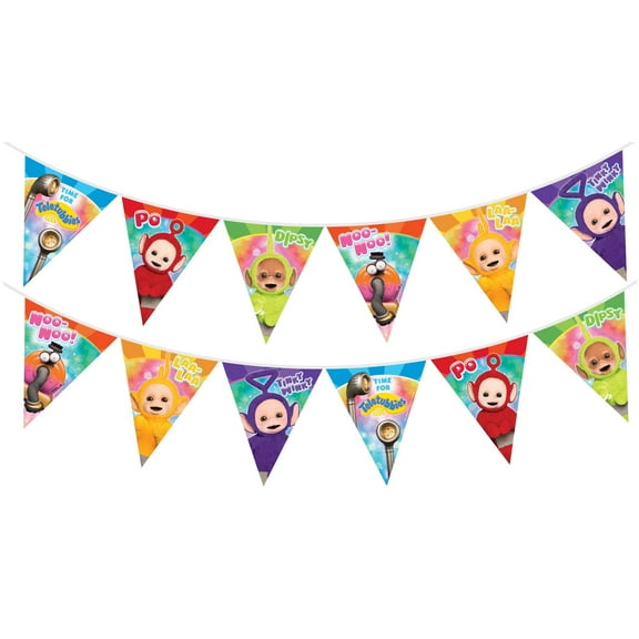 Teletubbies Birthday Banner Pennant 1 Pack - Teletubbies Party Decorations