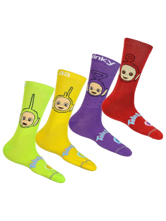 Men's Character Designs 4-Pack Mid-Calf, 4 Pair - Shoe Size 7-12