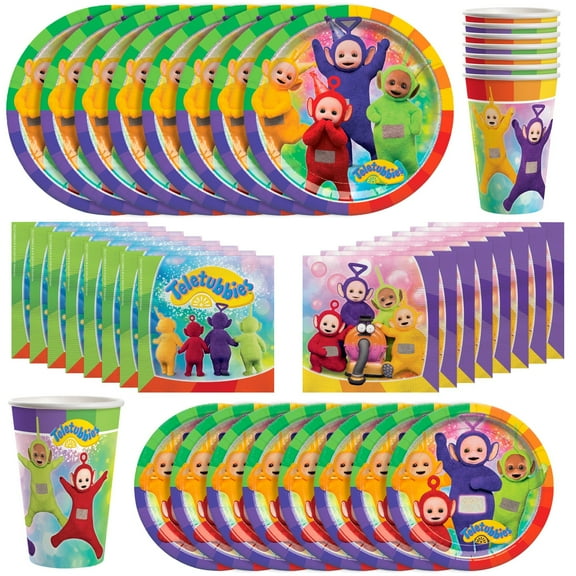 Teletubbies Party Decorations Tableware Classic Set for 24 Guests