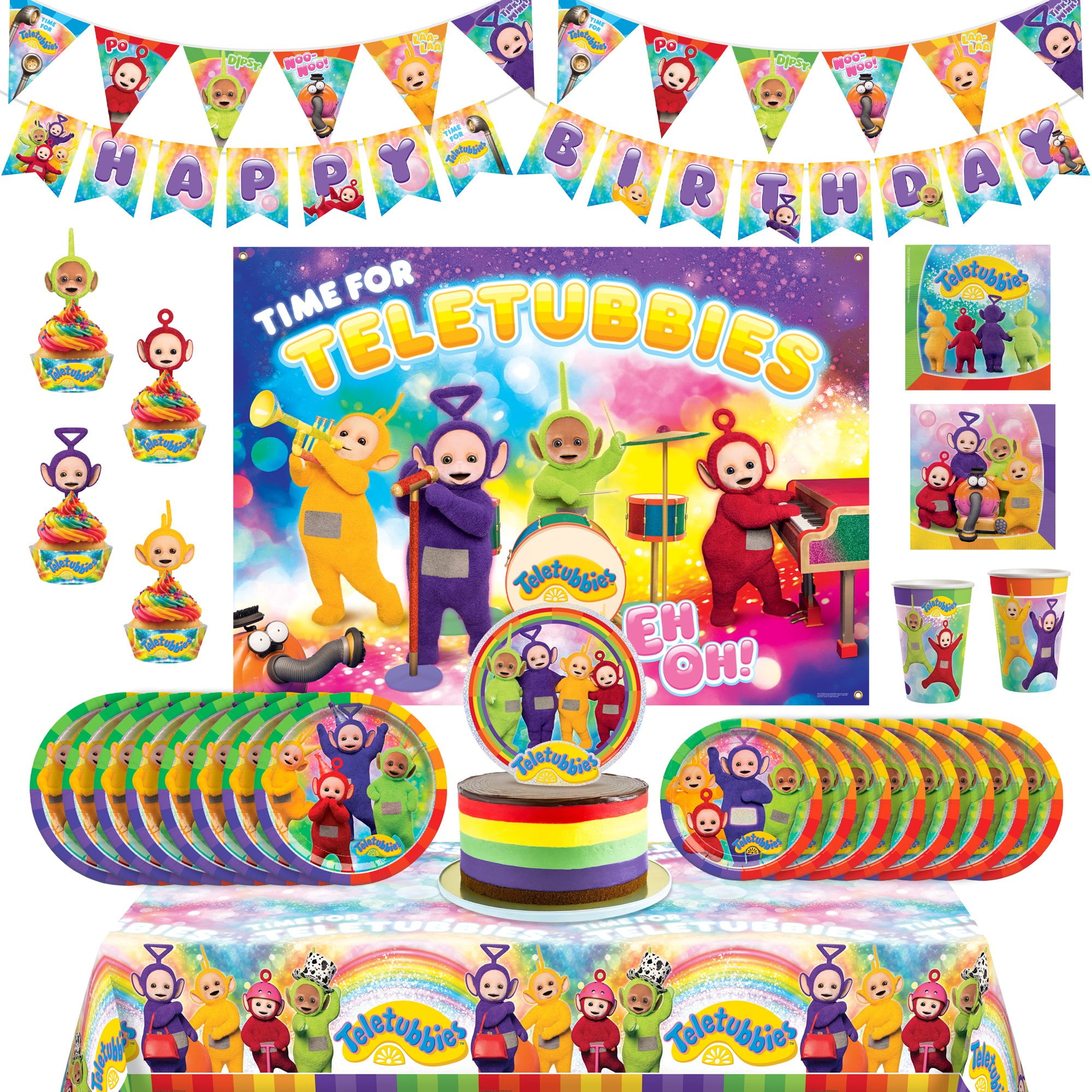 Teletubbies Party Decorations Ultimate Set for 16 Guests