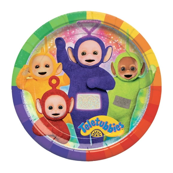 Teletubbies Plates 7in 16 Count - Teletubbies Party Decorations