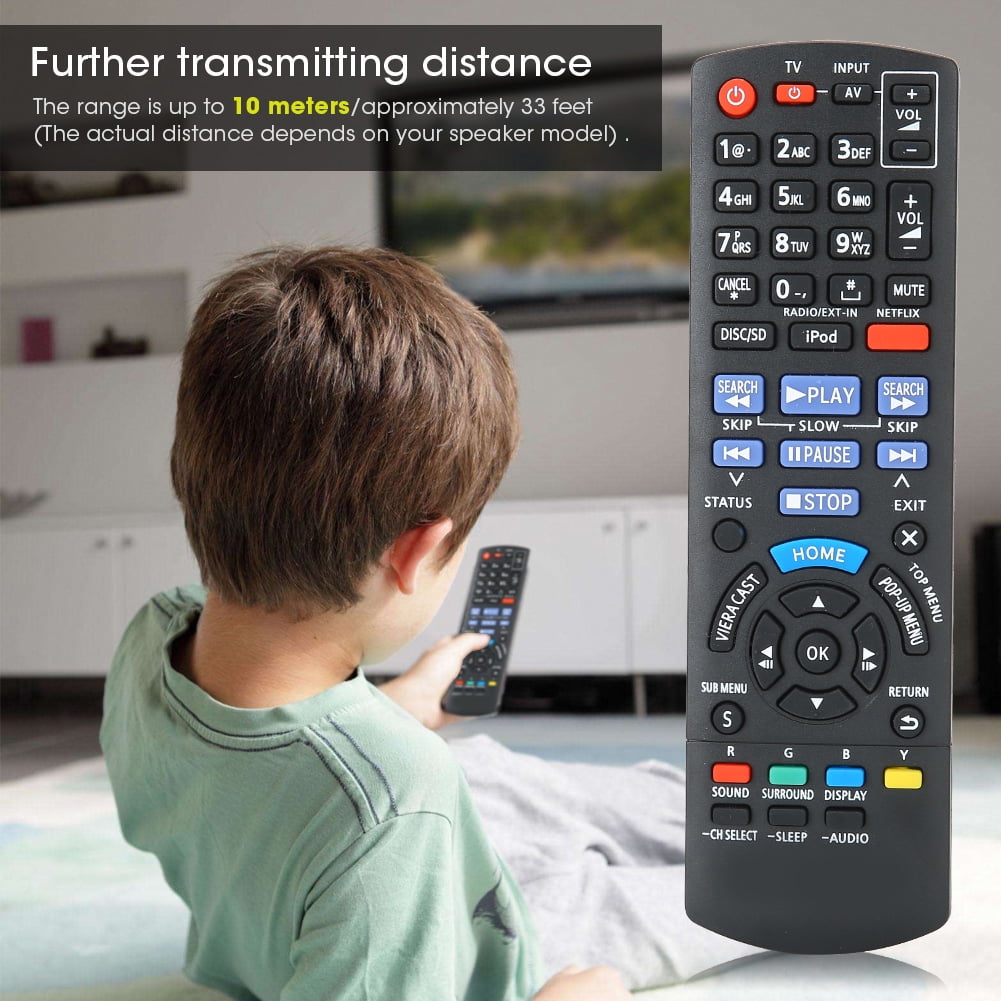 Television Remote Controller, N2QAYB000629 Universal Black TV Remote