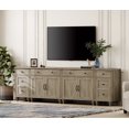 thumbnail image 1 of WAMPAT TV Stand for 100 Inch TV, 4-in-1 TV Console Table for 75/80/85/90 Inch TV, Farmhouse Entertainment Center with Charging Station, Kitchen Sideboard Buffet Cabinet for Dining Room, Wash Grey, 1 of 8