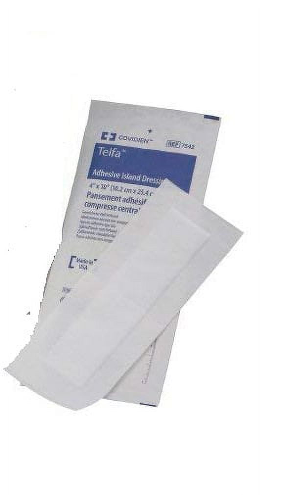 Telfa Adhesive Dressing 4 X 14 Inch NonWoven Rectangle White Sterile