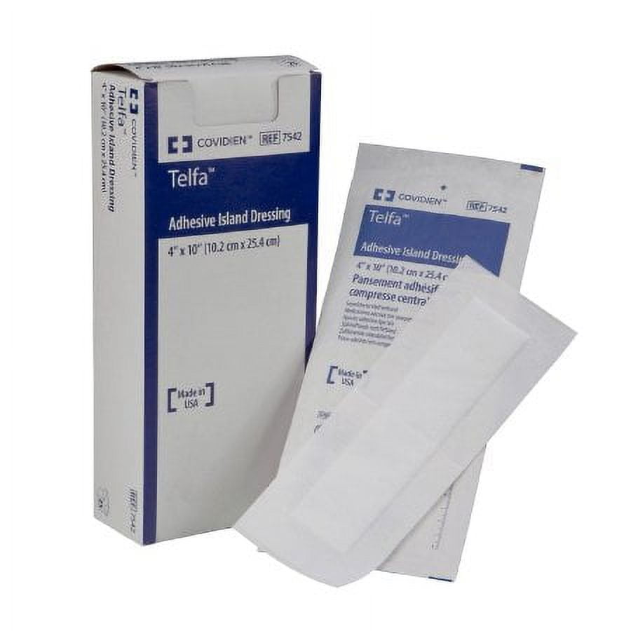 Telfa - Adhesive Dressing Telfa - 4 X 10 Inch Nonwoven Rectangle White Sterile - 1/Each