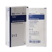 Telfa Adhesive Island Dressing Non-woven Sterile First Aid Gauze Pads 4 x 8, 100 Count