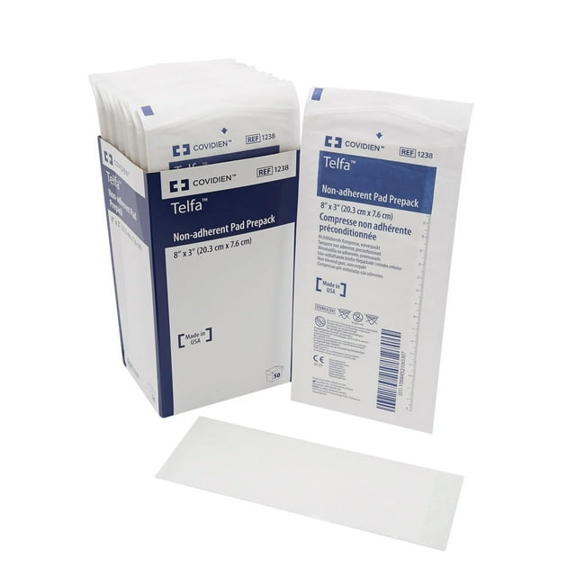 Telfa Non-Adherent Pad Prepack 8x3 Wound Dressing 50 Ct | Non Stick ...