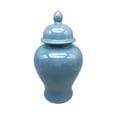 thumbnail image 1 of Teli 18 Inch Decorative Temple Ginger Jar Elegant Ceramic Glossy Blue - Saltoro Sherpi, 1 of 5