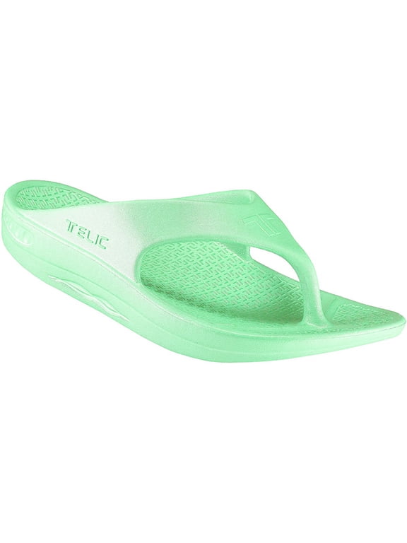 Telic Arch Support Pain Relief Energy Flip Flops - Large - Cool Mint