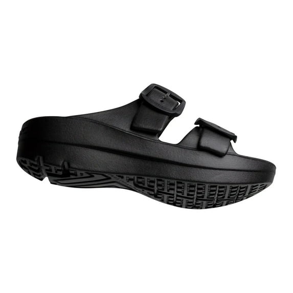 TELIC Adult Female Boise Bliss Sandals, Color: Midnight Black/Black Buckle, Size: 2XS (800-01-2XS)