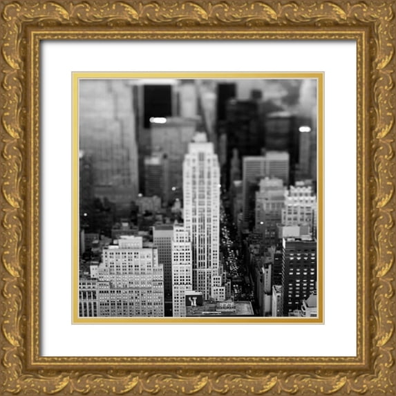 Telik, Tracey 12x12 Gold Ornate Wood Framed with Double Matting Museum Art Print Titled - Fifth Ave NYC