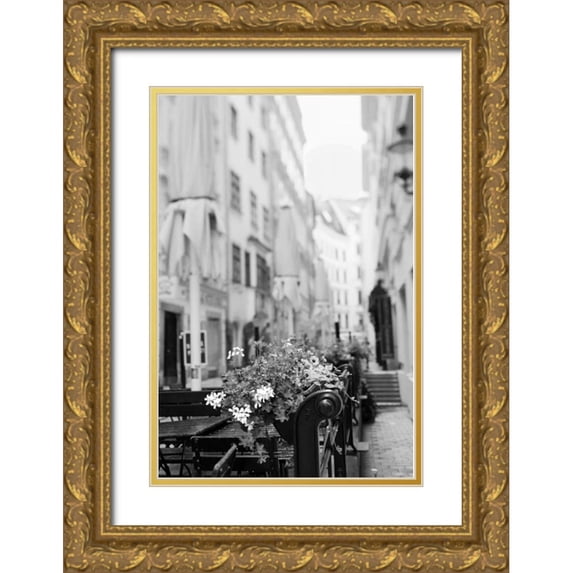 Telik, Tracey 17x24 Gold Ornate Wood Framed with Double Matting Museum Art Print Titled - Paris Cafe