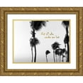 thumbnail image 1 of Telik, Tracey 24x19 Gold Ornate Wood Framed with Double Matting Museum Art Print Titled - Wandering Golden Palms, 1 of 4