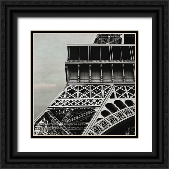 Telik, Tracey 26x26 Black Ornate Wood Framed with Double Matting Museum Art Print Titled - Eiffel Paris 3