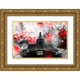 thumbnail image 1 of Telik, Tracey 32x23 Gold Ornate Wood Framed with Double Matting Museum Art Print Titled - Underneath The Eifflel 2, 1 of 4
