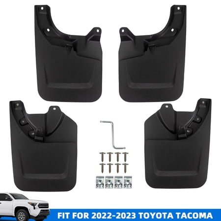 Telimocy 4x Splash Mudguard Guards Front & Rear Mud Flap For 2022-2023 Toyota Tacoma w/OE Fender Flare