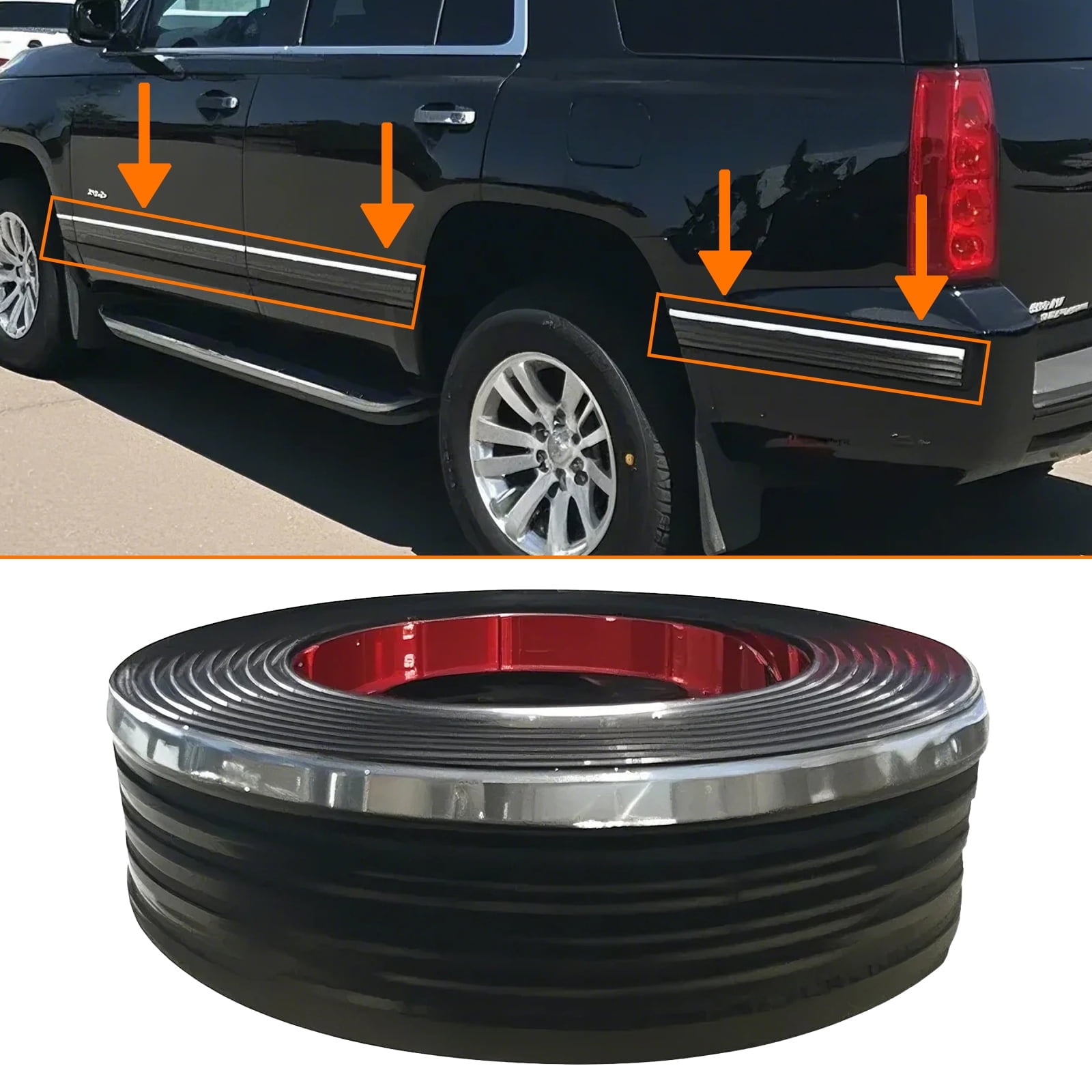 Telimocy Body Side Trim Molding Strip 236'' For 1989-2025 Chevy Silverado 1500 Exterior Side Molding Protector Roll