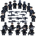 thumbnail image 1 of Telivaze City Police Military Ghost Troopers Minifigures Building Blocks Series Toys Action Figures Boys Toy Camouflage Special Military Forces Police Building Block Set QXL-10 (Soldier 10 PCS), 1 of 8