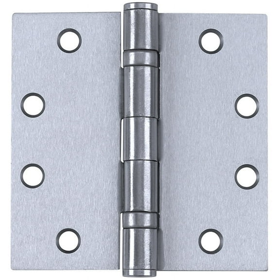 Tell 248073 4 in. 32D Ball Bearing Hinge with Non Removable Pin - Satin Stainless Steel