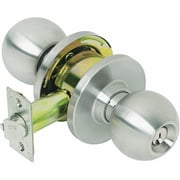 Tell Manufacturing Tell Ball Entry Knob Lock Satin Ss Gr 2   Residential Use, Standard Application
