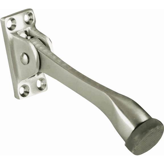 Tell Brass Kickdown Door Holder - Single Pack Standard Mounting Hardware, Drop-In Replacement