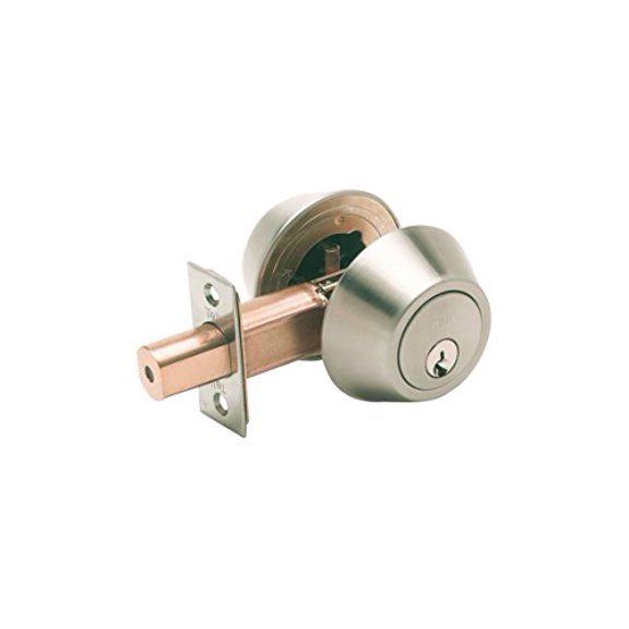Tell #CL100056 Satin Stainless Steel Double Cylinder Deadbolt
