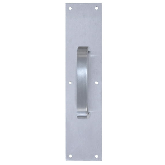 Tell Manufacturing Aluminum Pull Plate - Commercial Door Hardware - Aluminum Finish
