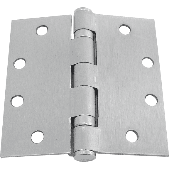 Tell Commercial Square Ball Bearing NRP Hinge - Pack of 4 Standard Mounting Hardware, Drop-In Replacement