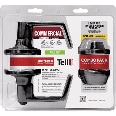 Tell Entry Entry Door Handleset1 - Single Pack — Residential Use, Standard Application