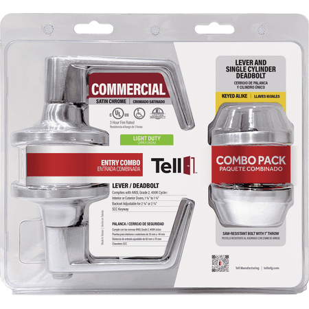 Tell Entry Entry Door Handleset1 - Single Pack — Residential Use, Standard Application