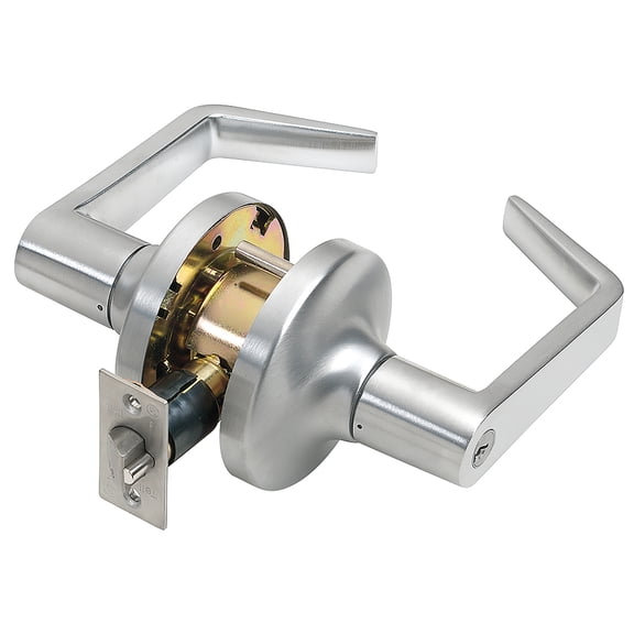 Tell Manufacturing CL100010 Satin Chrome Heavy Duty Commercial Storeroom Lever