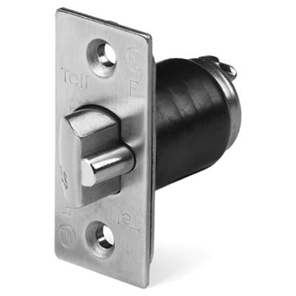 Tell Manufacturing CL100184 2.25 in. Satin Stainless Steel Finish Guarded Latchbolt - Satin Stainless Steel - 2-3/8 in.