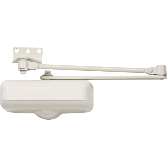 Tell Manufacturing DC100081 Ivory Lightweight Residential Door Closer