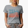 thumbnail image 1 of Tell Me I'm Pretty, Quote for Beautiful Women, Girls or Female, Groovy Retro Wavy Text Merch Gift, Heather Grey T-Shirt, Medium, 1 of 5