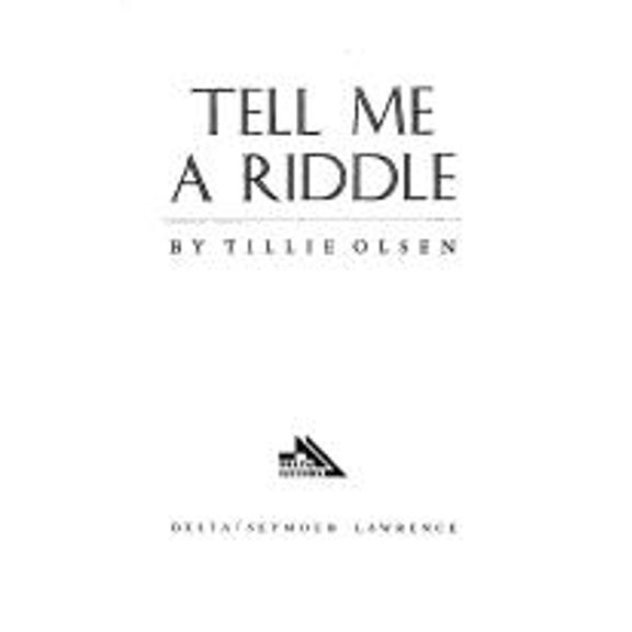 Pre-Owned Tell Me a Riddle (Paperback) 0440550106 9780440550105