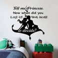 thumbnail image 1 of Tell Me Princess Aladdin Quote Disney Cartoon Quotes Wall Sticker Art Decal for Girls Boys Room Bedroom Nursery Kindergarten House Fun Home Decor Stickers Wall Art Vinyl Decoration Size (30x30 inch), 1 of 3