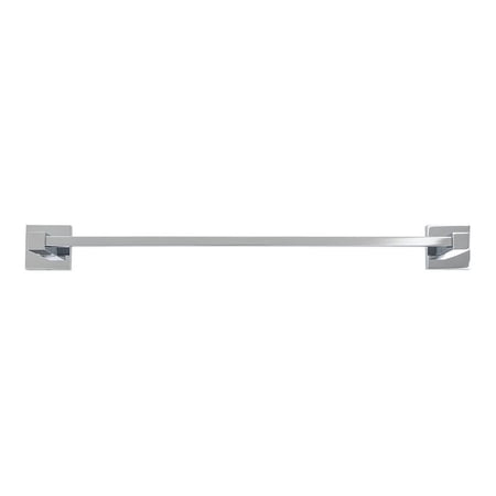 Tella Square Series 18" Contemporary Brass Towel Bar in Polished Chrome