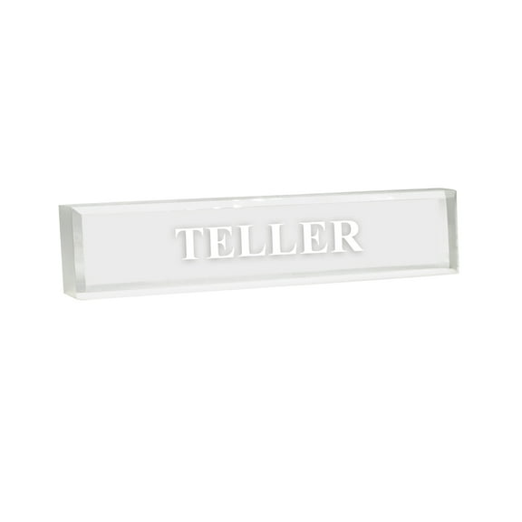 Teller 2" x 8" Frosted Acrylic - Office Desk Accessories D?cor