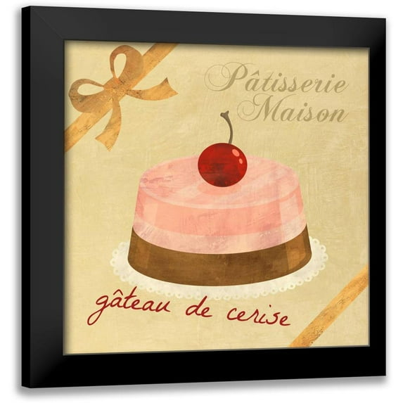Teller, Skip 12x12 Black Modern Framed Museum Art Print Titled - Gâteau de cerise