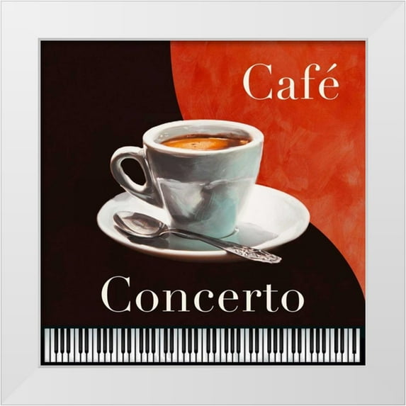 Teller, Skip 12x12 White Modern Wood Framed Museum Art Print Titled - Cafe Concerto
