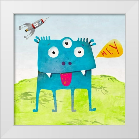 Teller, Skip 15x15 White Modern Wood Framed Museum Art Print Titled - Alien Friend #3