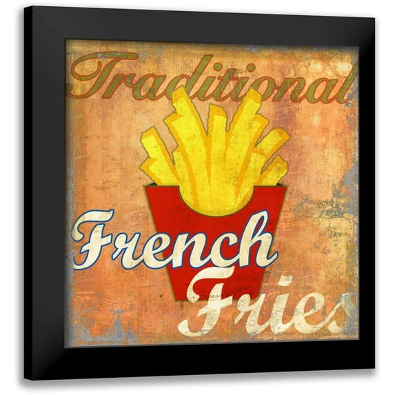 Teller, Skip 20x20 Black Modern Framed Museum Art Print Titled - French Fries