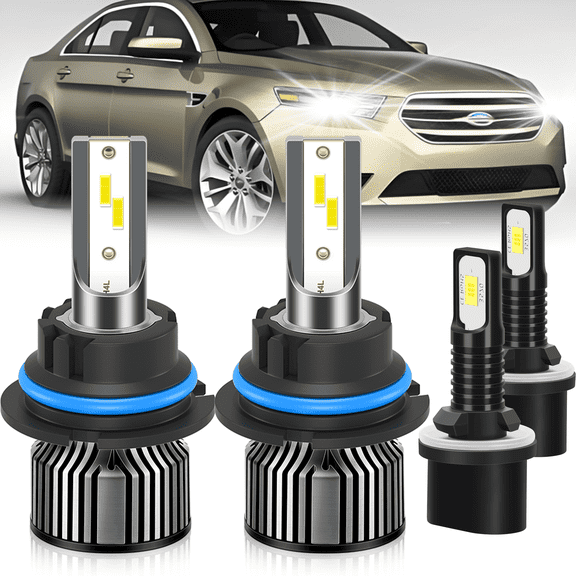 Telligible For Ford Taurus 1992-2007 LED Headlight Bulbs 6500K 4X LED Headlight Bulbs Kit Hi-Lo Beam and Fog Light