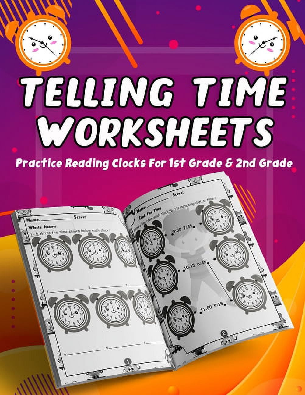 Telling Time Worksheets Practice Reading Clocks For 1st Grade & 2nd