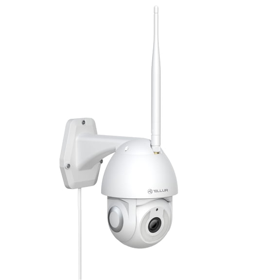 Tellur Smart Wifi Outdoor Camera, 3MP, UltraHD, Autotracking, Internet Protocol (IP), White