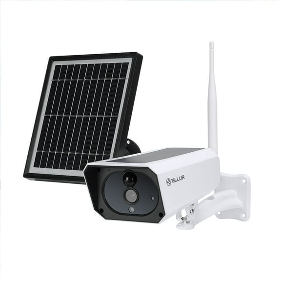 Tellur WiFi Smart Outdoor Security Camera, Solar, Wireless, Waterproof, White, recommended location Outdoor