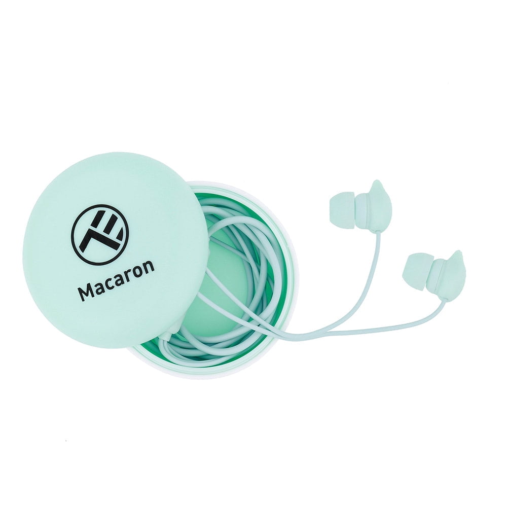 Tellur in-Ear Wired Headphones Macaron, Jack 3.5mm, Cable Length 1.2m, Carrying Case, Mint